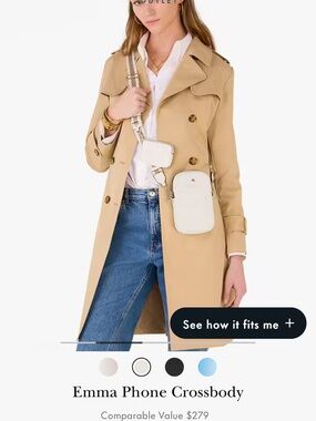 kate spade white Emma Phone Crossbody Bag